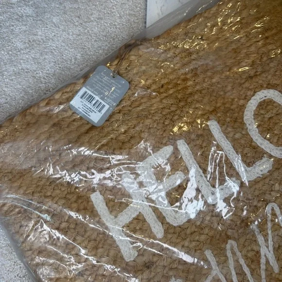 NWT Karma Jute Hello Sunshine Boho Large Tote Bag - Picture 6 of 9